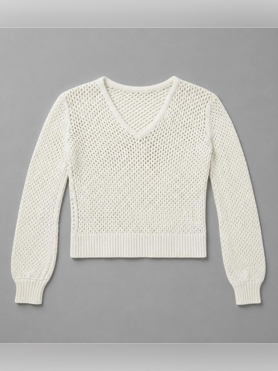 Splendid Sweaters - 🐩 Splendid Wear it 2 Ways Open-Knit Sweater in White/Off-White | Women’s XS